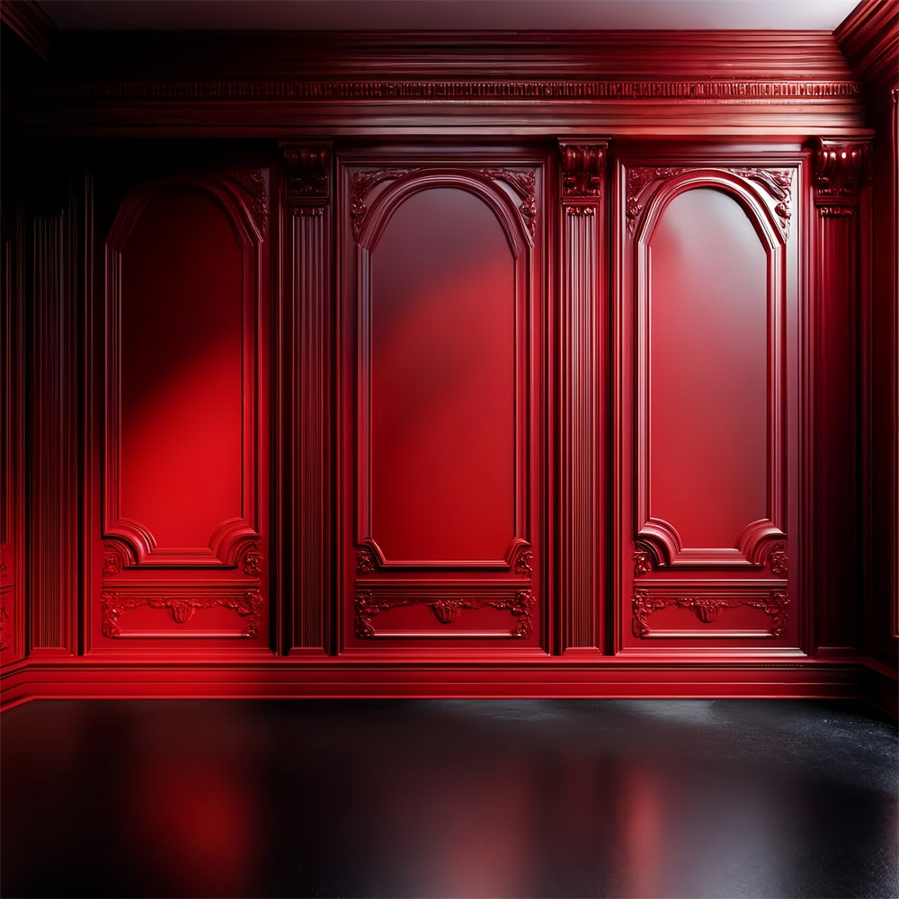 Vintage Wall Backdrop Classic Red Embossed Backdrop UK LXX57-186