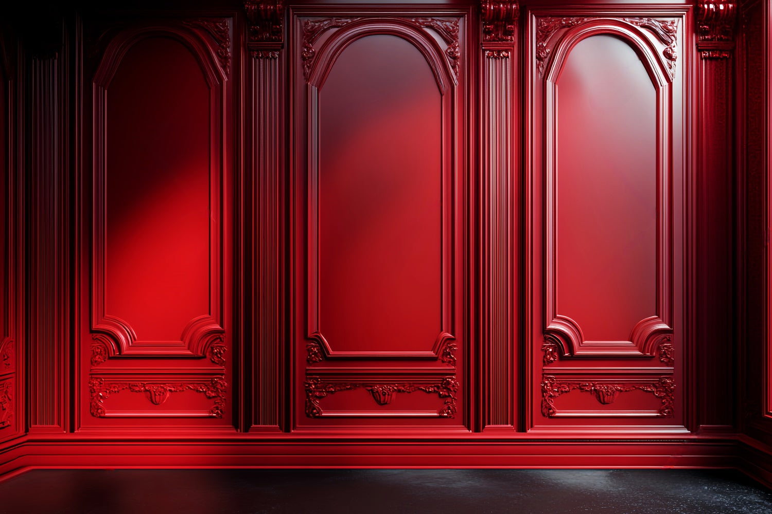 Vintage Wall Backdrop Classic Red Embossed Backdrop UK LXX57-186