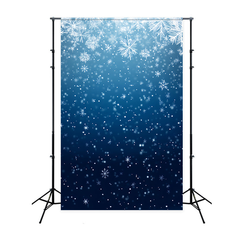 Blue Backdrops Falling Snowflakes Sparkling Backdrop UK LXX57-257
