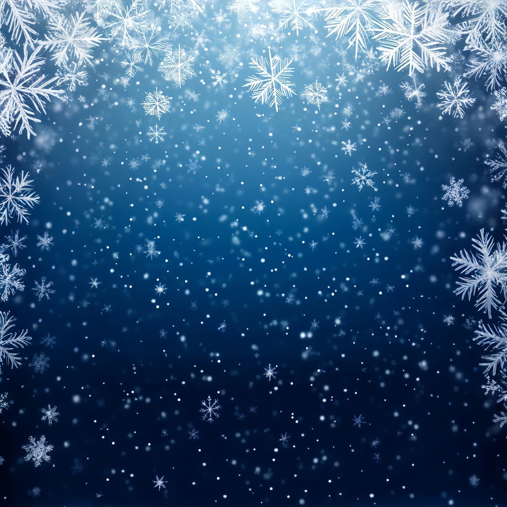 Blue Backdrops Falling Snowflakes Sparkling Backdrop UK LXX57-257