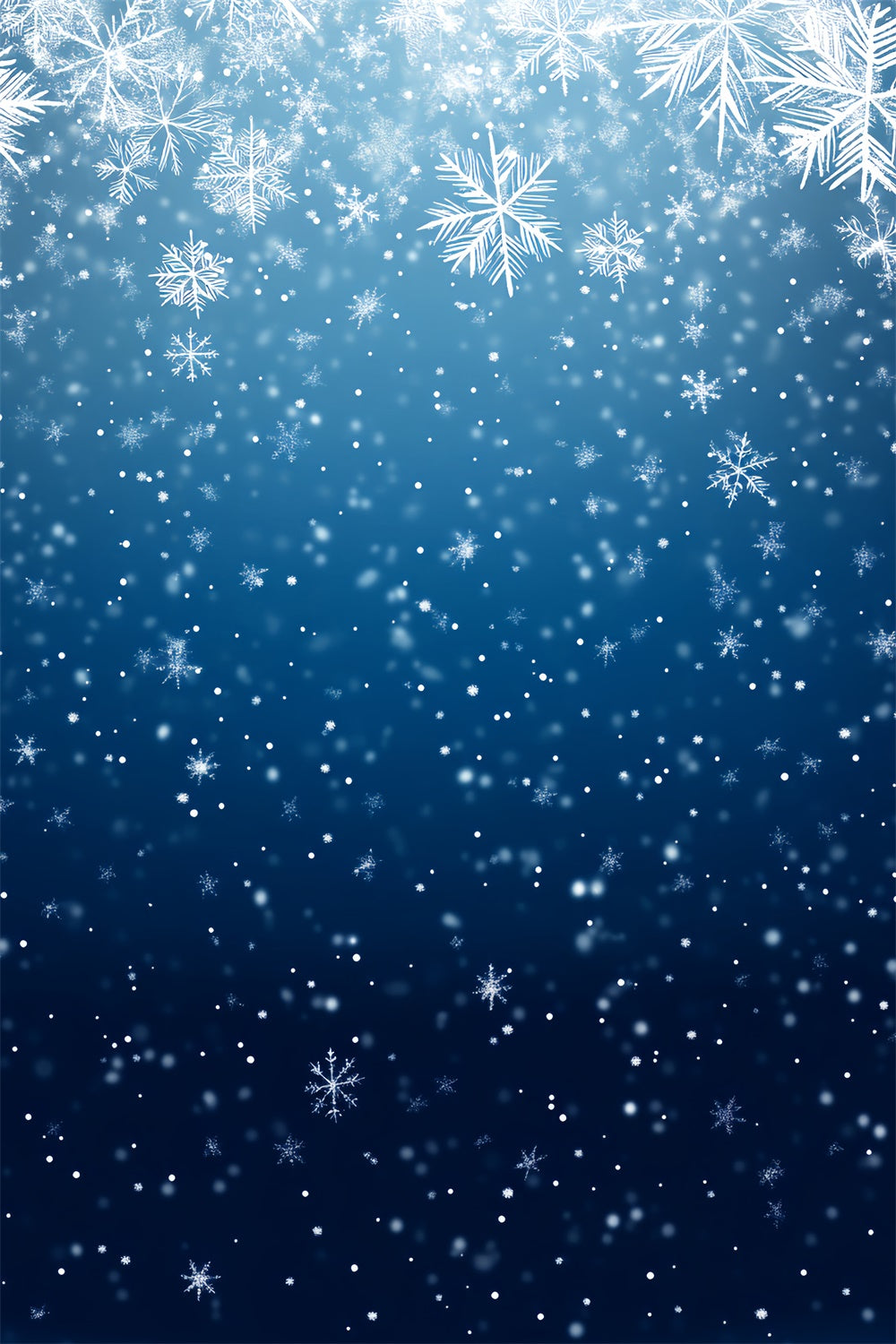 Blue Backdrops Falling Snowflakes Sparkling Backdrop UK LXX57-257