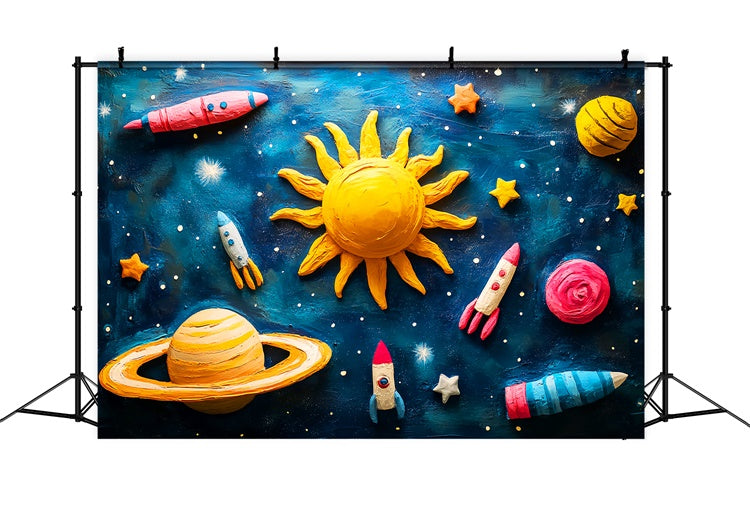 Back To School Photo Backdrop Clay Art Universe Backdrop UK LXX57-26