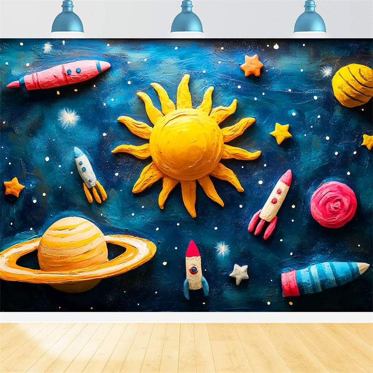Back To School Photo Backdrop Clay Art Universe Backdrop UK LXX57-26