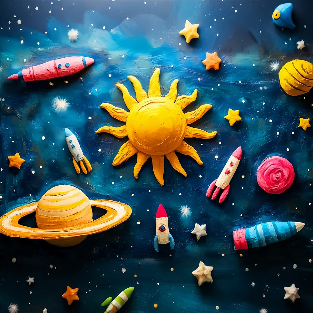 Back To School Photo Backdrop Clay Art Universe Backdrop UK LXX57-26