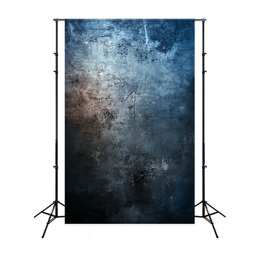 Blue Portrait Backdrop Rusted Fade Concrete Backdrop UK LXX57-263