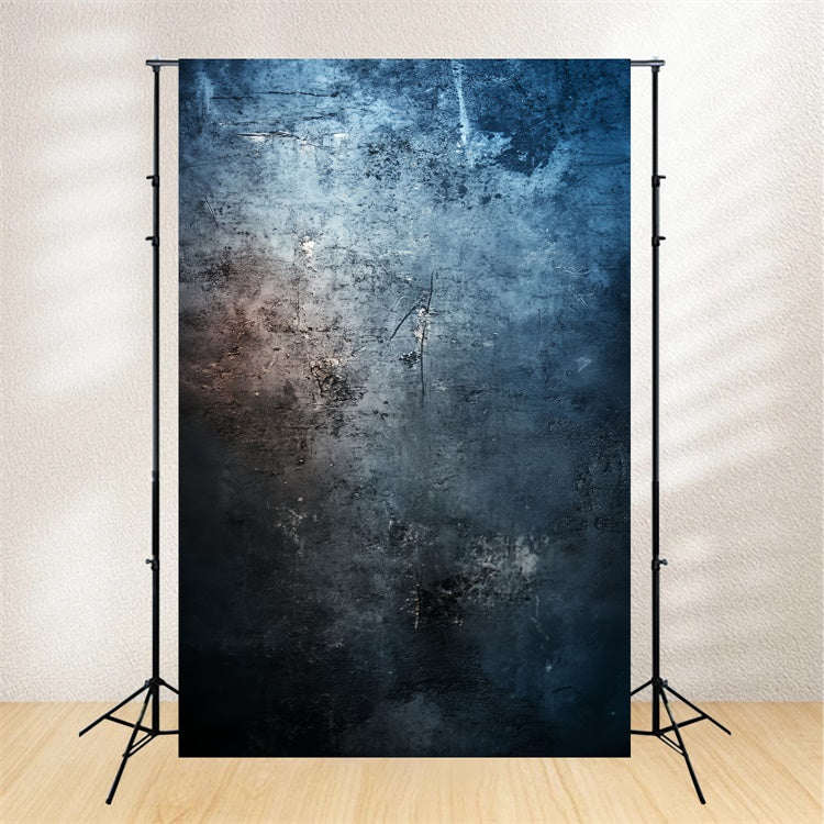 Blue Portrait Backdrop Rusted Fade Concrete Backdrop UK LXX57-263