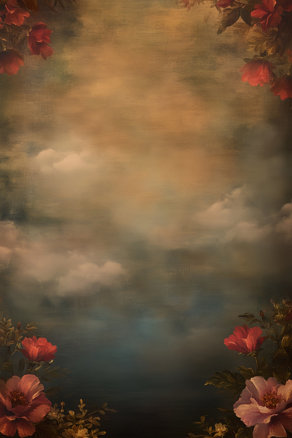 Portrait Photo Backdrop Baroque Petal Sky Video Backdrops UK LXX57-278