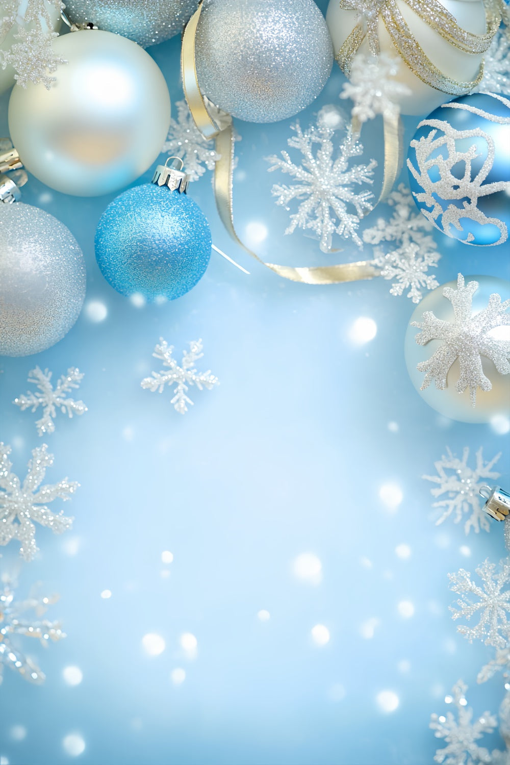 Photo Portrait Backdrop Blue Holiday Sparkle Backdrop UK LXX57-283