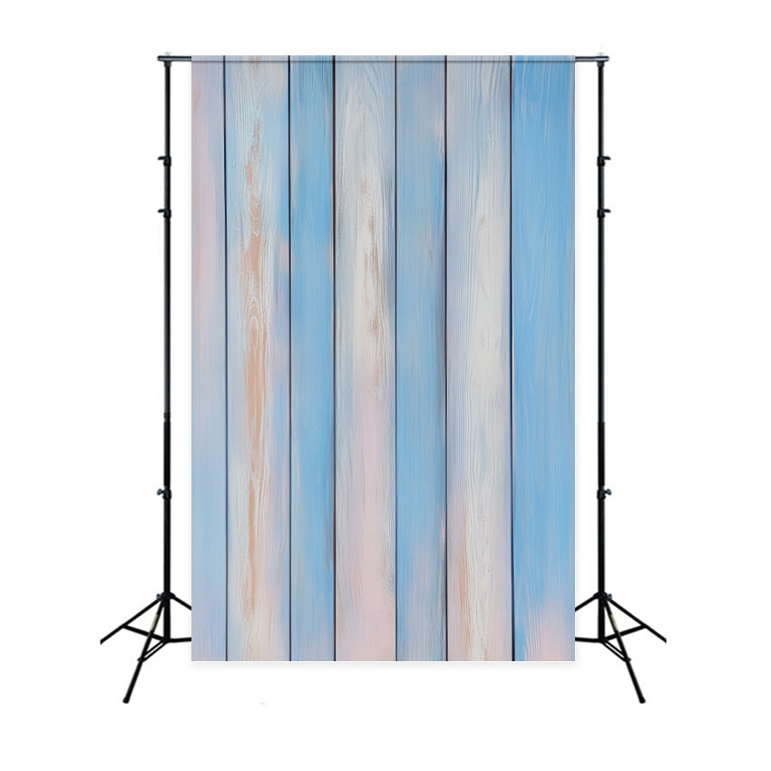 Wood Photo Backdrop Baby Blue Rustic Wall Backdrop UK LXX57-294
