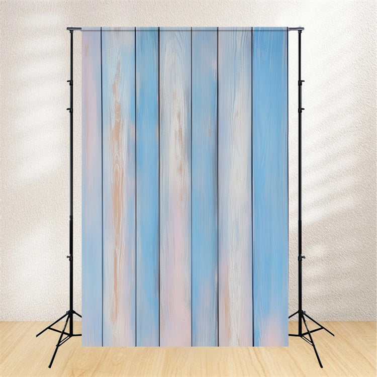 Wood Photo Backdrop Baby Blue Rustic Wall Backdrop UK LXX57-294