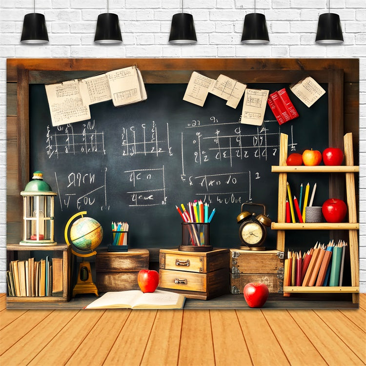 Chalkboard Backdrop Retro Classroom Study Vibe Backdrop UK LXX57-31