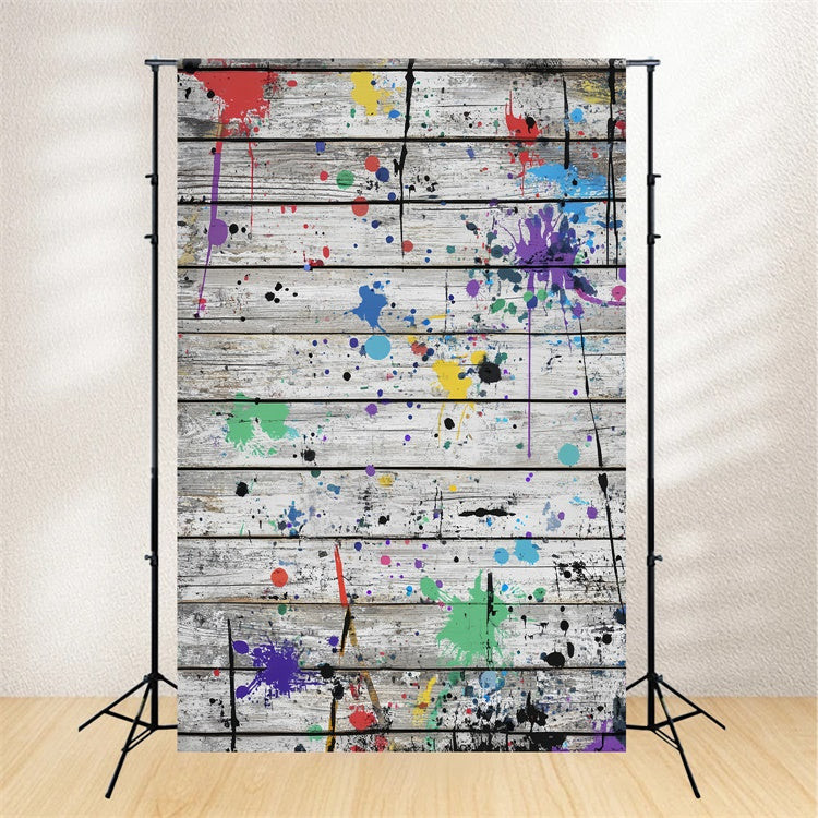 Wood Backdrops Urban Art Plank Wall Backdrop UK LXX57-311