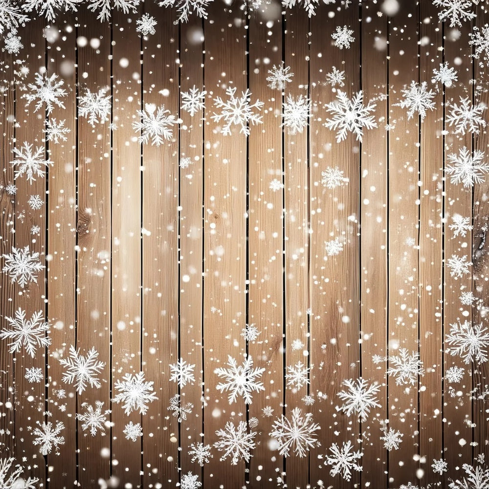 Wooden Backdrop Gentle Snow Rustic Backdrop UK LXX57-317
