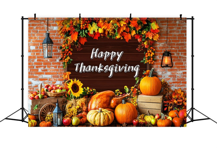 Thanksgiving Backdrop Celebration Harvest Festive Backdrop UK LXX57-365
