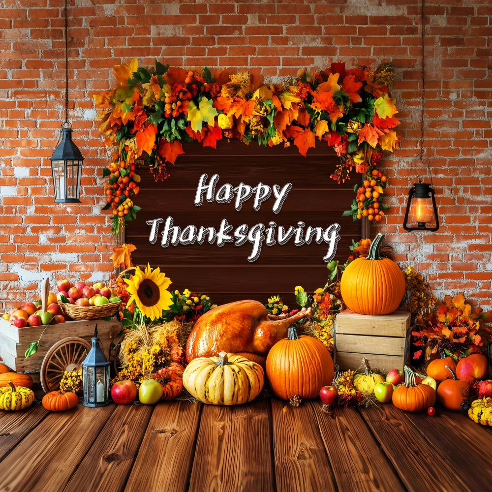 Thanksgiving Backdrop Celebration Harvest Festive Backdrop UK LXX57-365