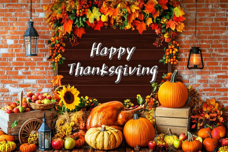 Thanksgiving Backdrop Celebration Harvest Festive Backdrop UK LXX57-365
