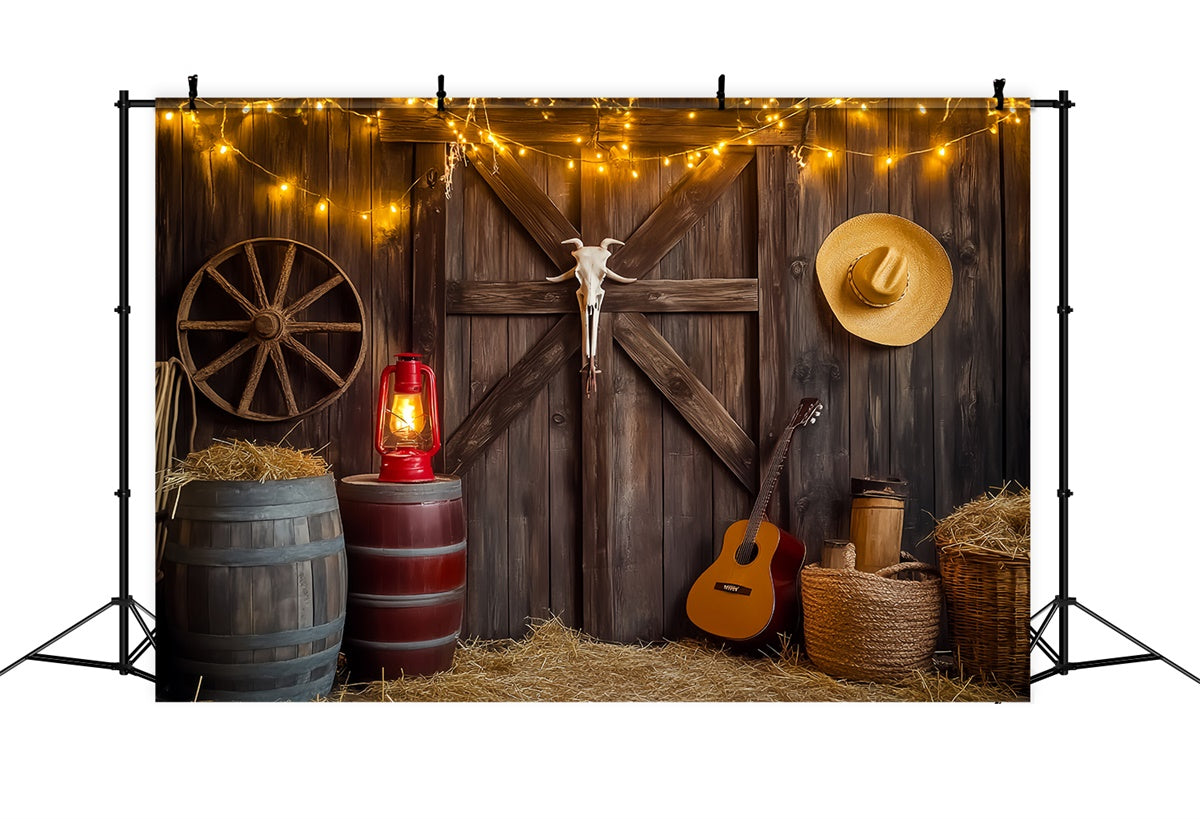 Barn Wood Backdrop Western Barn Glow Backdrop UK LXX57-384
