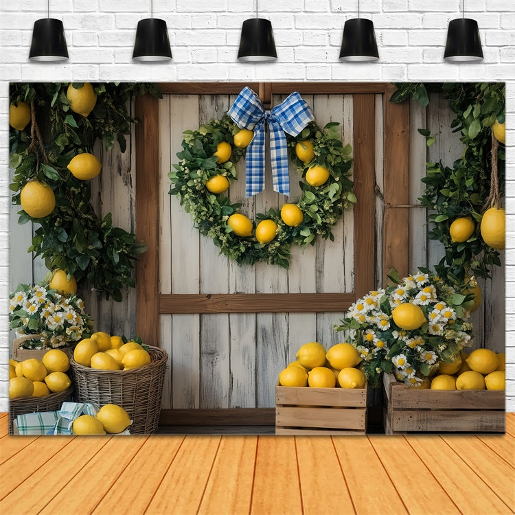 Barn Door Backdrops Daisy Lemon Harvest Backdrop UK LXX57-385