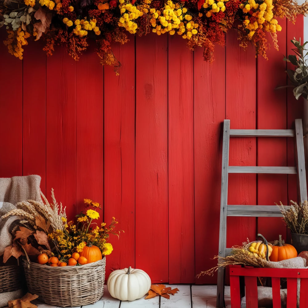 Red Barn Backdrop Rustic Charm Harvest Backdrop UK LXX57-389