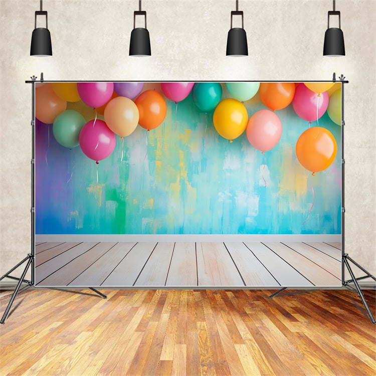 Back To School Backdrop Bright Balloons Study Backdrop UK LXX57-39