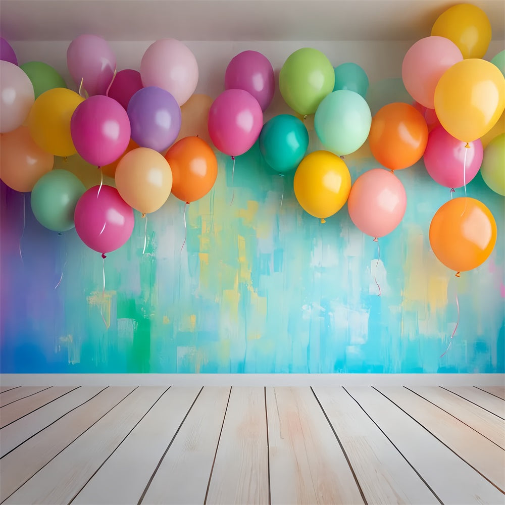 Back To School Backdrop Bright Balloons Study Backdrop UK LXX57-39
