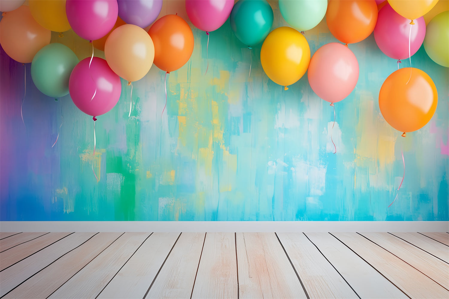 Back To School Backdrop Bright Balloons Study Backdrop UK LXX57-39