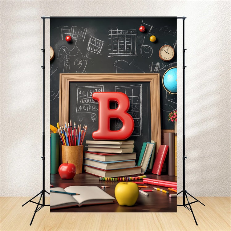 Back To School Backdrop Classic School Desk Backdrop UK LXX57-48