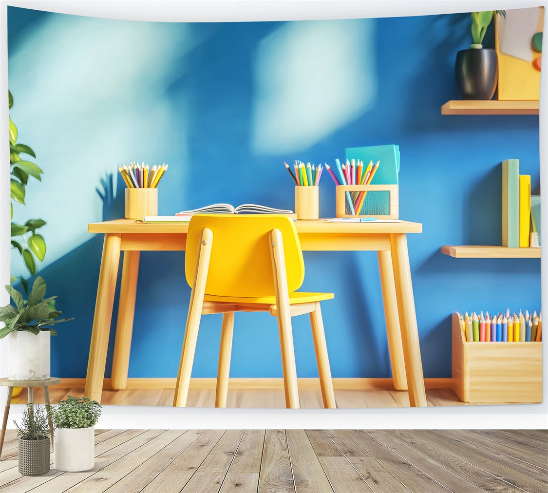 Back To School Backdrops Sunshine Study Desk Backdrop UK LXX57-57