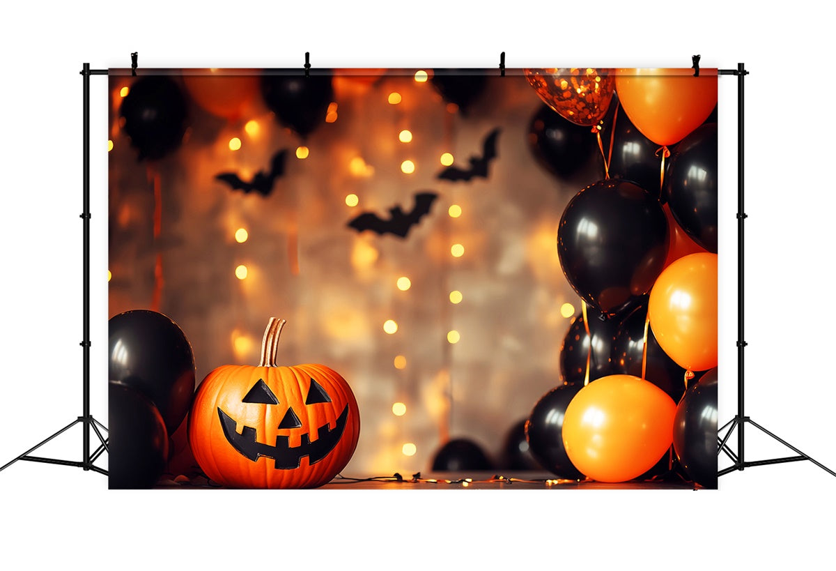 Halloween Party Backdrop Bats Balloons Bash Backdrop UK LXX57-72