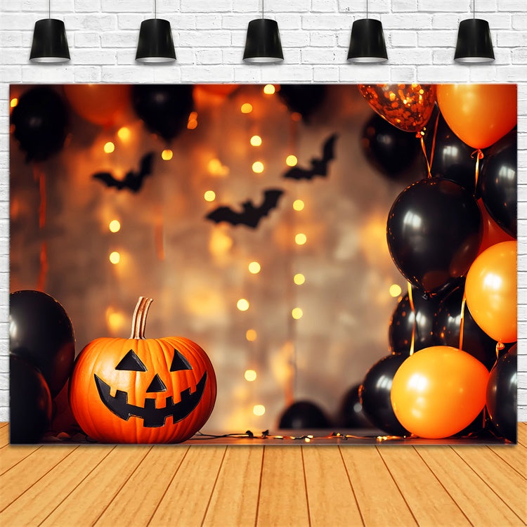 Halloween Party Backdrop Bats Balloons Bash Backdrop UK LXX57-72