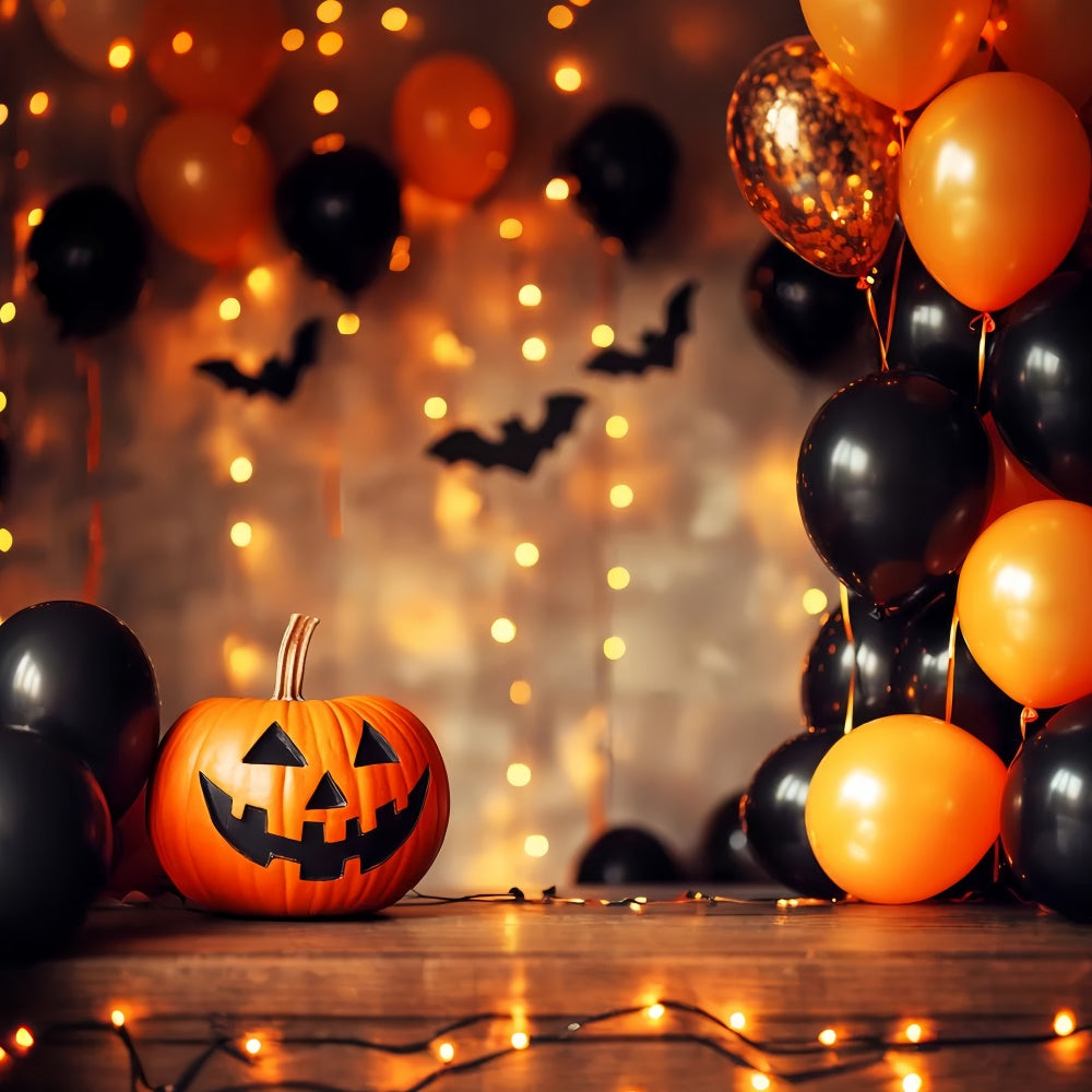 Halloween Party Backdrop Bats Balloons Bash Backdrop UK LXX57-72