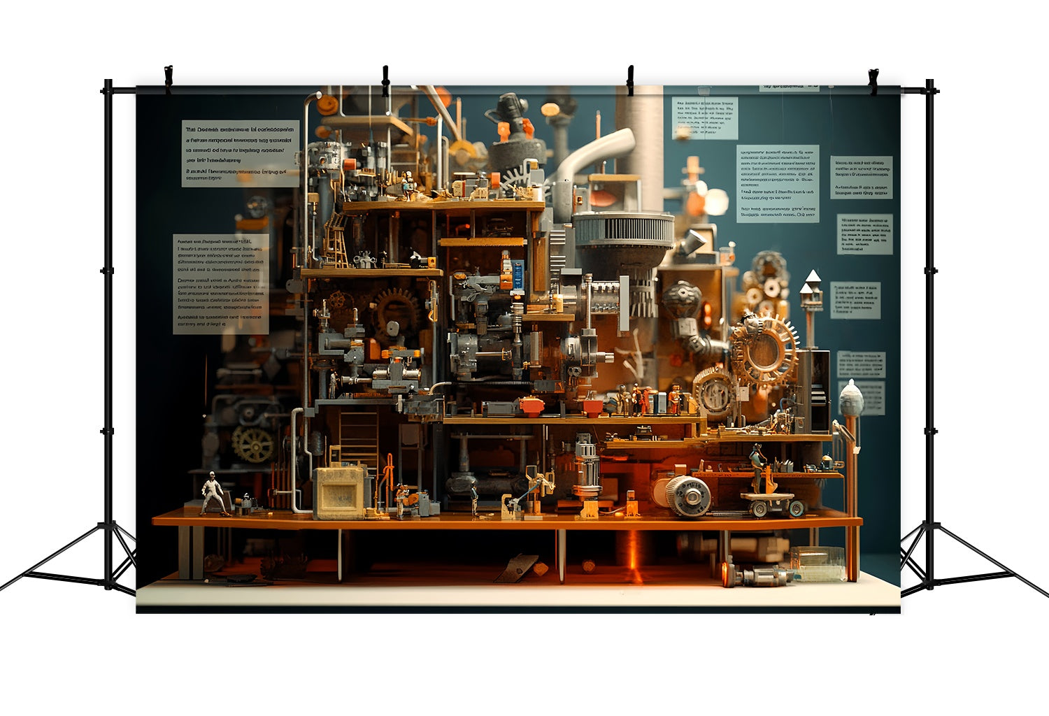 Back To School Backdrop Ideas Mechanical Factory Model Gears Engineering Backdrop UK LXX58-134