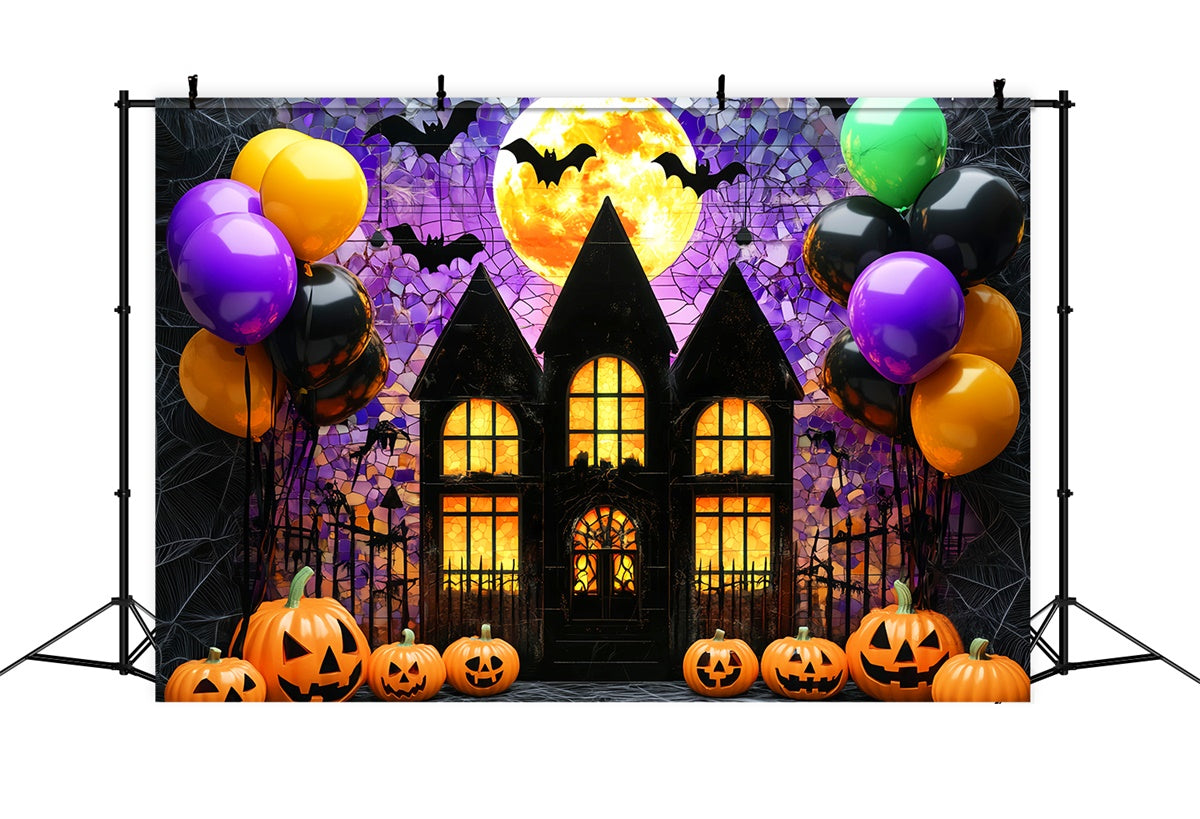 Halloween Backdrops Spooky Moonlight Party Backdrop UK LXX58-14