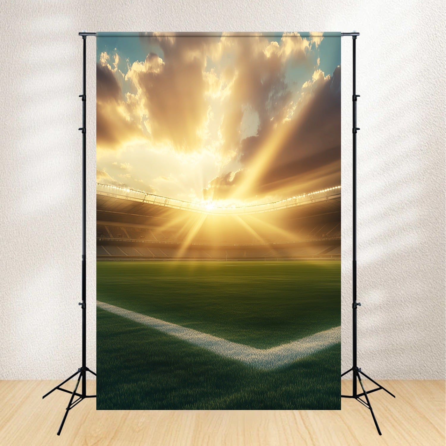 Autumn Backdrops Sunlit Stadium Green Field Sunset Backdrop UK LXX58-181