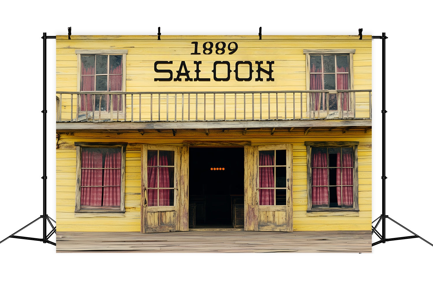 Fall Photo Backdrop Vintage Yellow Western Saloon Western Backdrop UK LXX58-202