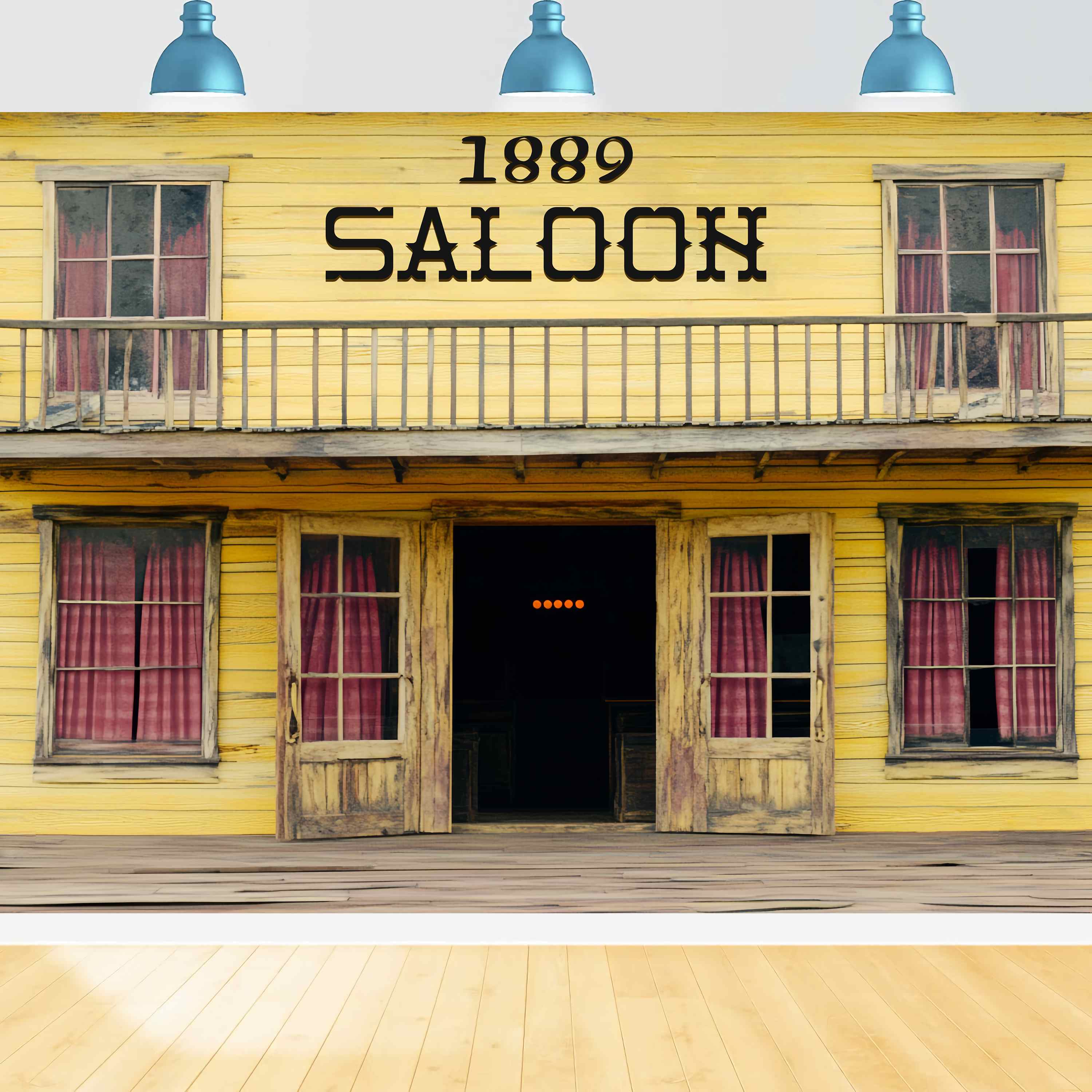 Fall Photo Backdrop Vintage Yellow Western Saloon Western Backdrop UK LXX58-202