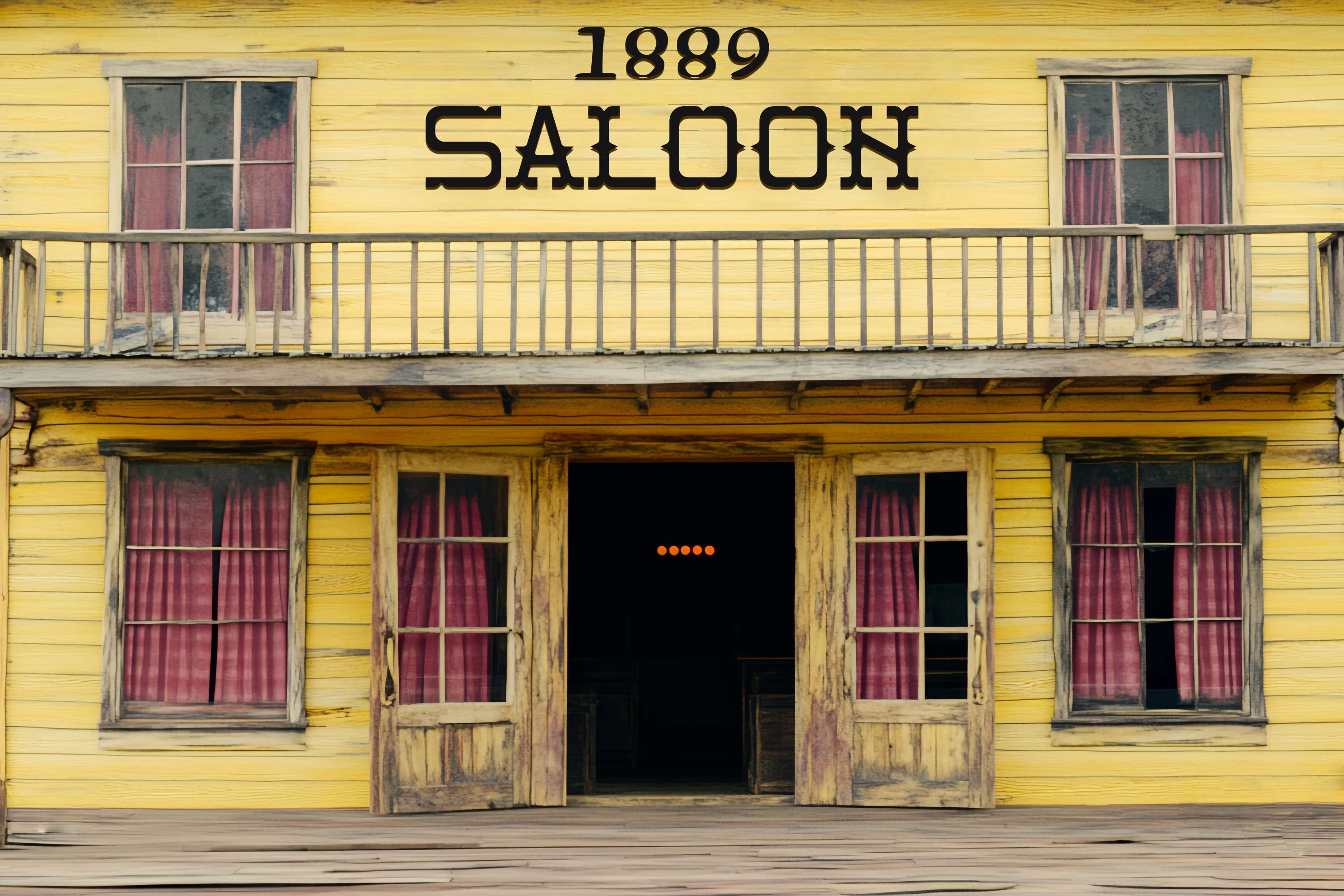 Fall Photo Backdrop Vintage Yellow Western Saloon Western Backdrop UK LXX58-202