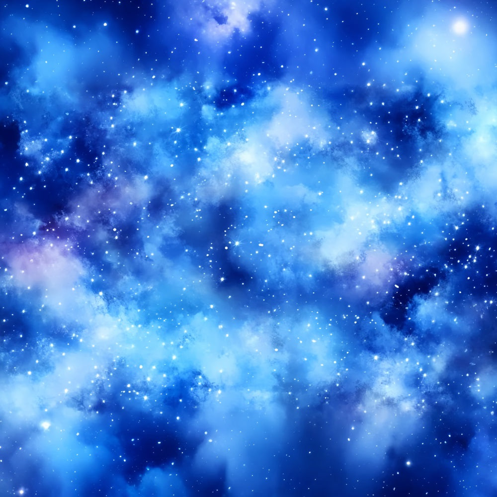 Winter Sky Backdrop Starry Blue Cosmic Cloud Winter Scene Backdrop UK LXX58-218