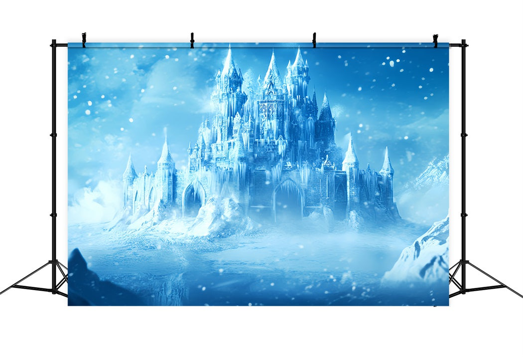 Winter Wonderland Backdrop Frozen Enchanted Ice Castle Winter Backdrop UK LXX58-222