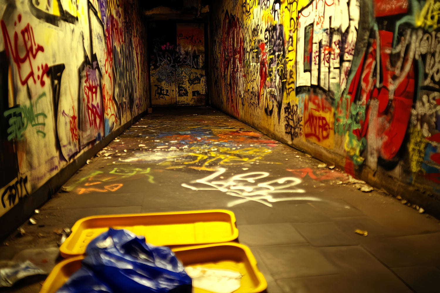 Graffiti Wall Graffiti Tunnel Neon Tags Graffiti Backdrops Photography UK LXX58-259