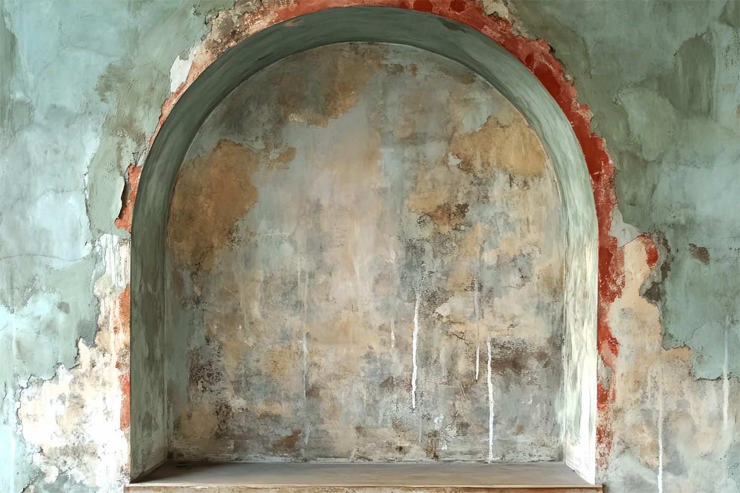 Colorful Graffiti Broken Arch Wall Aged Arch Wall Texture Graffiti Backdrops UK LXX58-267