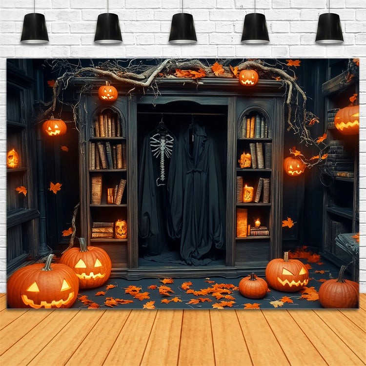 Garage Door Halloween Backdrop Spooky Robe Closet Backdrop UK LXX58-31