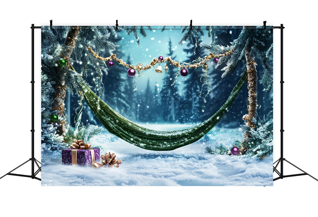 Pine Christmas Forest Winter Hammock Gift Ornaments Forest Backdrop UK LXX58-311