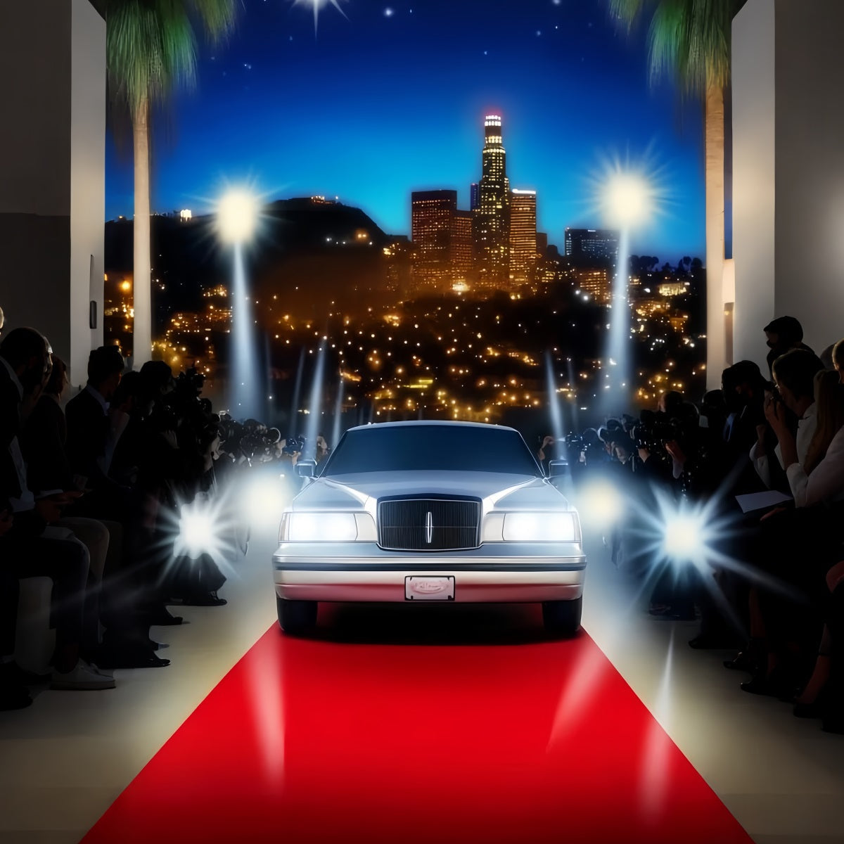 Hollywood Backdrop Luxury Arrival City Lights Red Carpet Backdrops UK LXX58-314