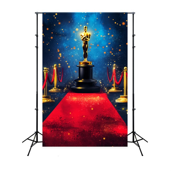 Oscar Backdrop Golden Award Spotlight Stage Red Carpet Photo Backdrop UK LXX58-320