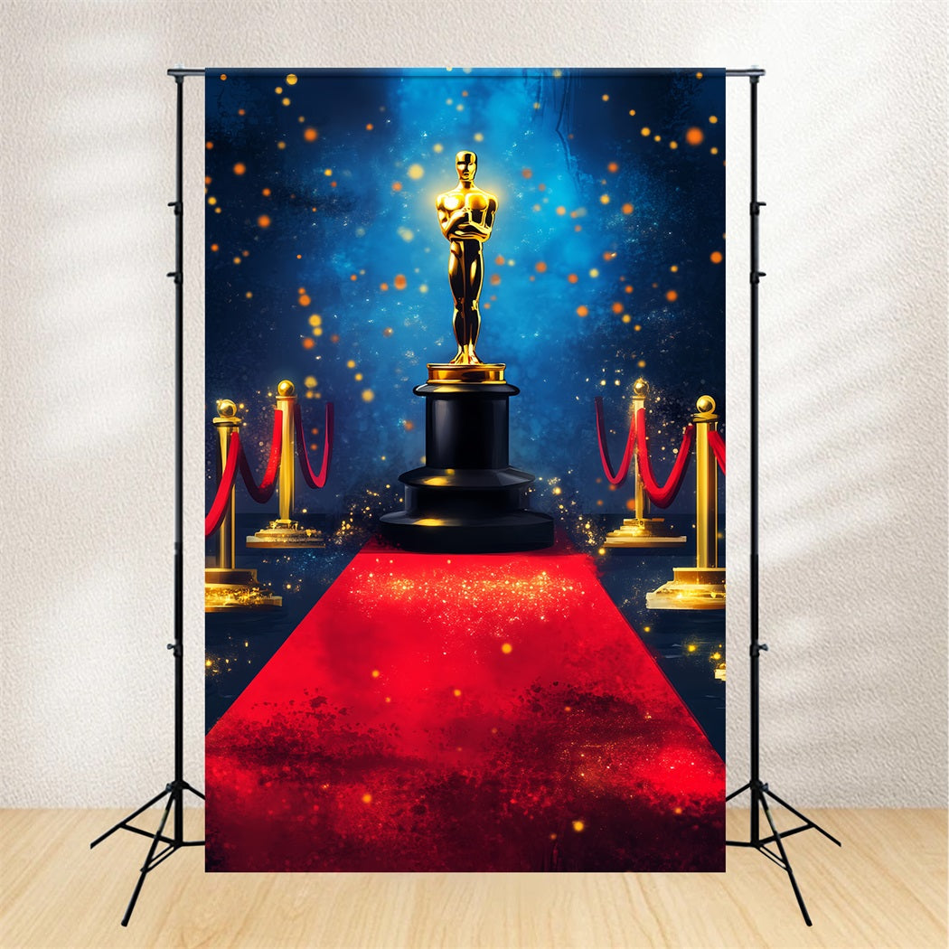 Oscar Backdrop Golden Award Spotlight Stage Red Carpet Photo Backdrop UK LXX58-320