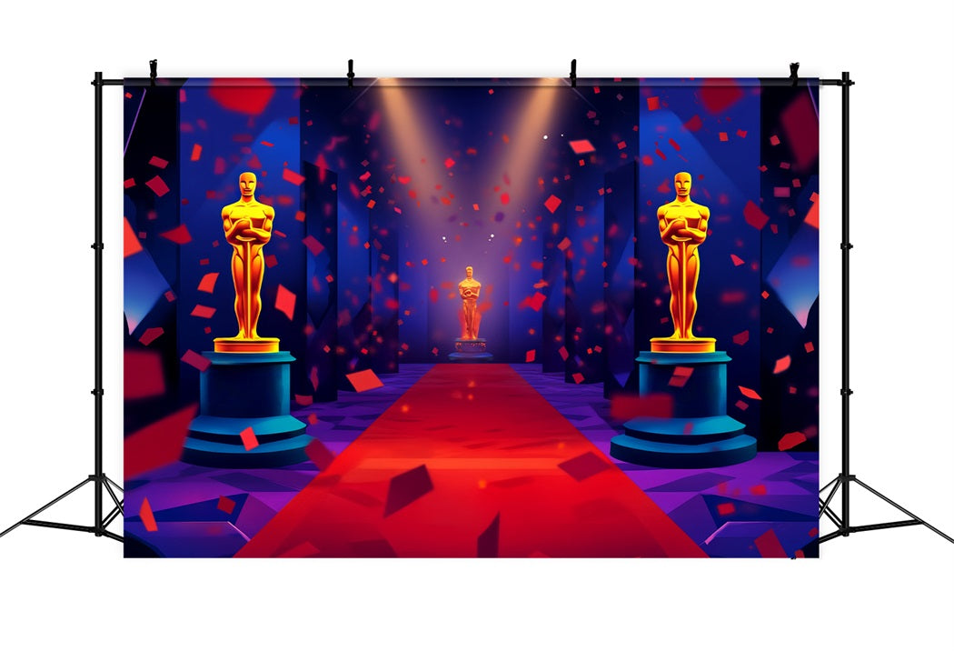 Oscar Red Carpet Backdrop Confetti Celebration Award Night Stage Backdrop UK LXX58-321
