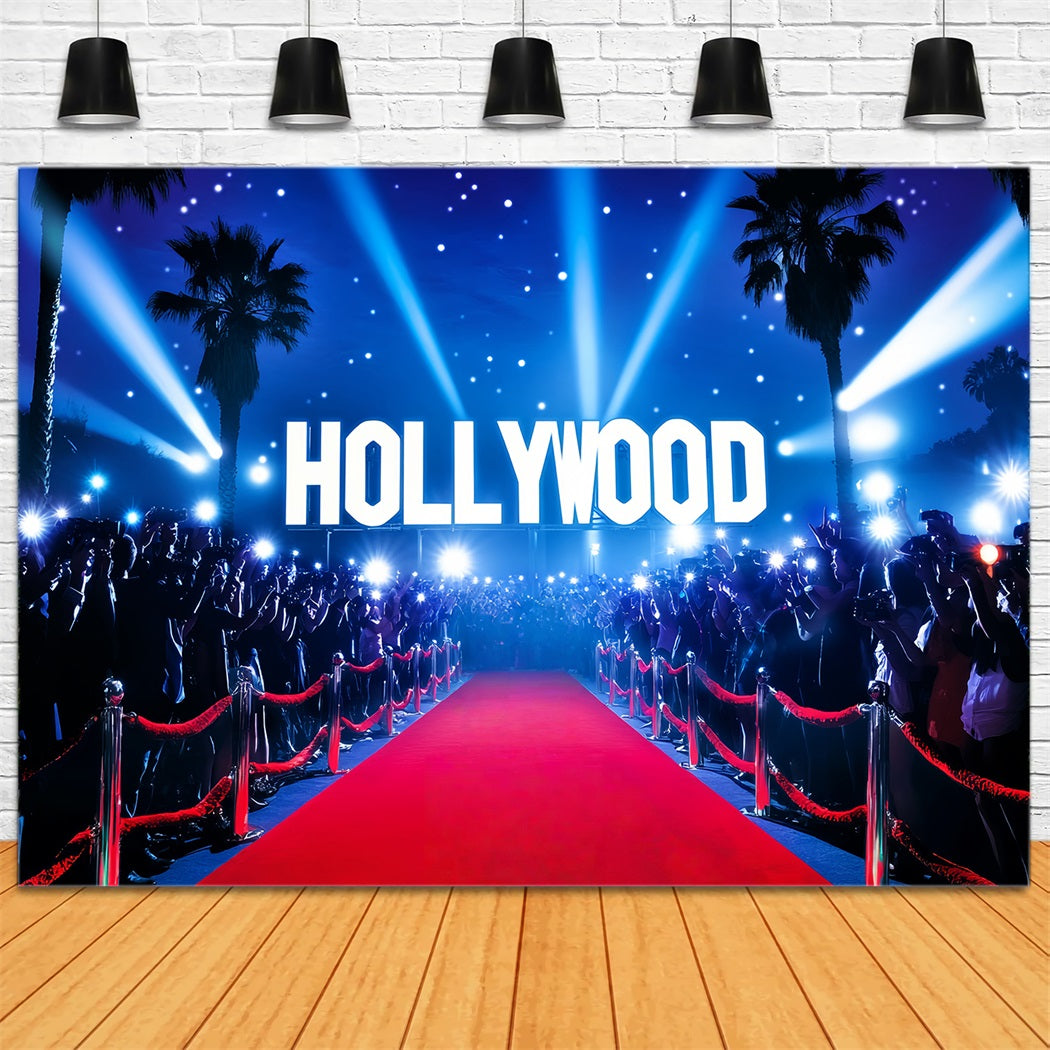 Paparazzi Backdrop Hollywood Lights Paparazzi Crowd Red Carpet Backdrop UK LXX58-323