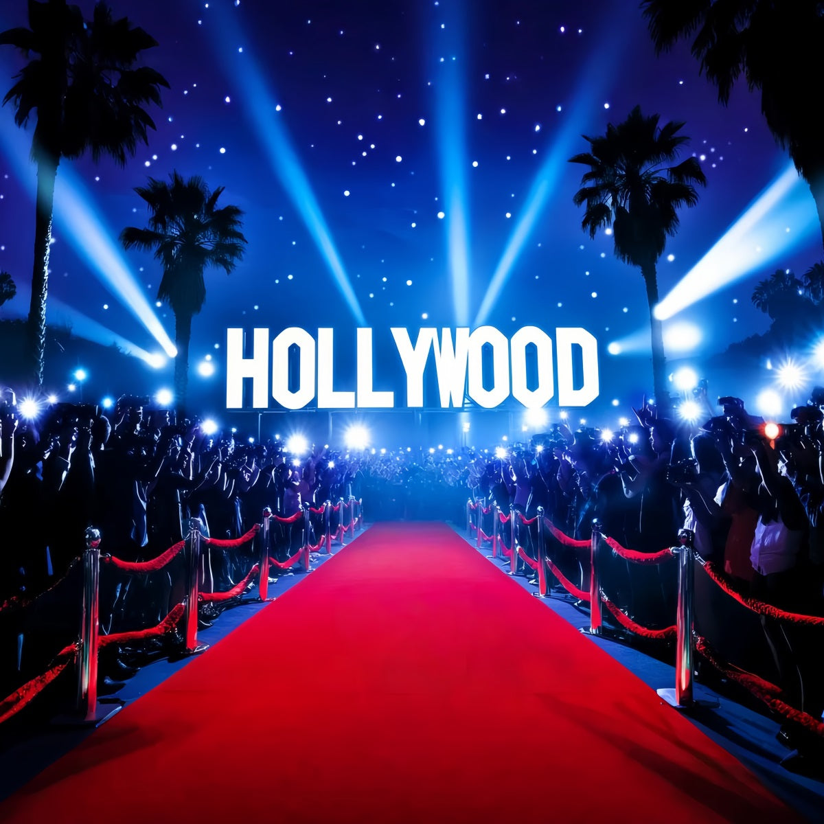 Paparazzi Backdrop Hollywood Lights Paparazzi Crowd Red Carpet Backdrop UK LXX58-323
