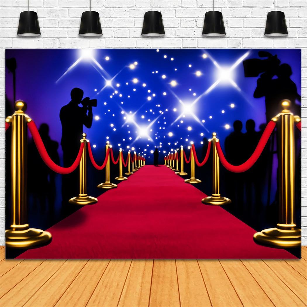 Paparazzi Backdrop Hollywood Night Red Carpet Photo Backdrop UK LXX58-324